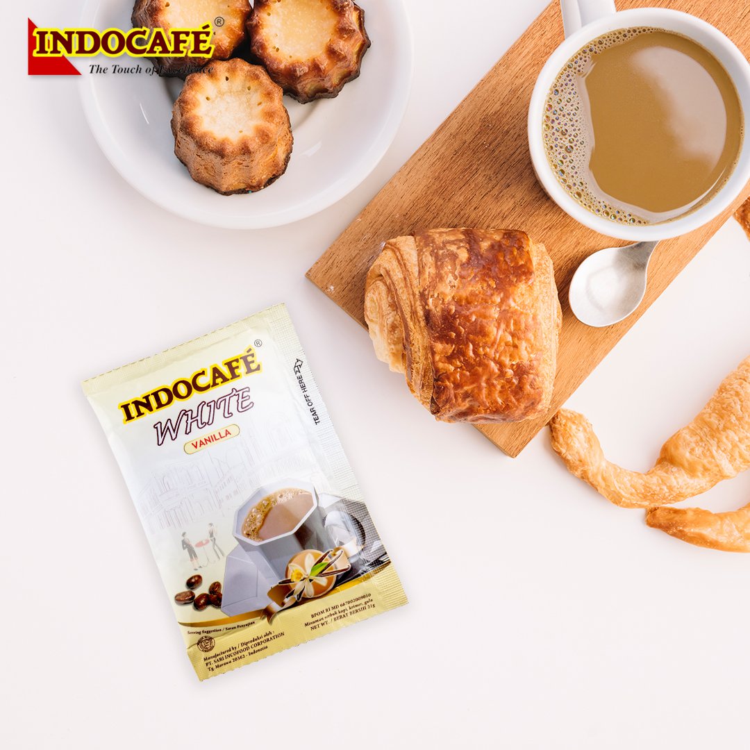 Indocafe_ID's tweet photo. Make your breakfast simple and sweet with Indocafe White Vanilla sob. #BeyondFirstClass #PerfectMix #Indocafe #coffee #asix #instantcoffee #WhiteVanilla https://t.co/H3S7bWv0B6