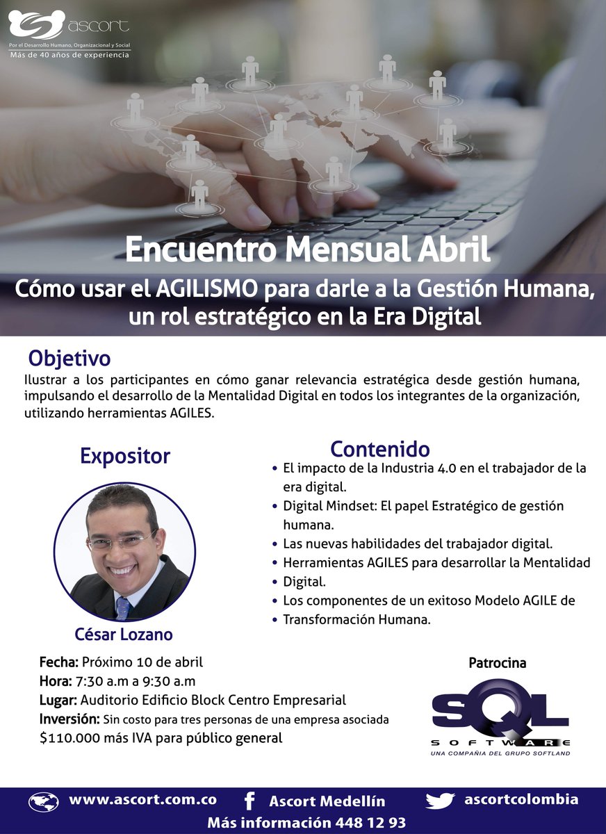 ASCORTCOLOMBIA's tweet photo. Inscríbete y participa de nuestro #EncuentroMensual de abril.
Más Info: https://t.co/B1vyiPYIRc https://t.co/IipUufr7Pc