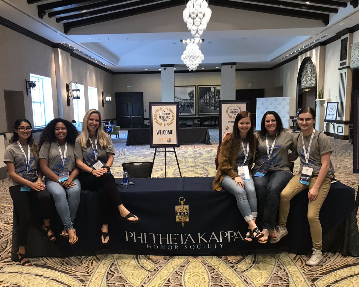 AmberEstlund's tweet photo. Look who Beta Theta Omega ran  into! So good to see Dr. Connor at PTK Catalyst and be recognized for our participation in the regional service project! #SPCnews #spcinspires #SPCollege #SPCSeminole #IamPTK #PTKCatalyst https://t.co/yOL5MmGkJa
