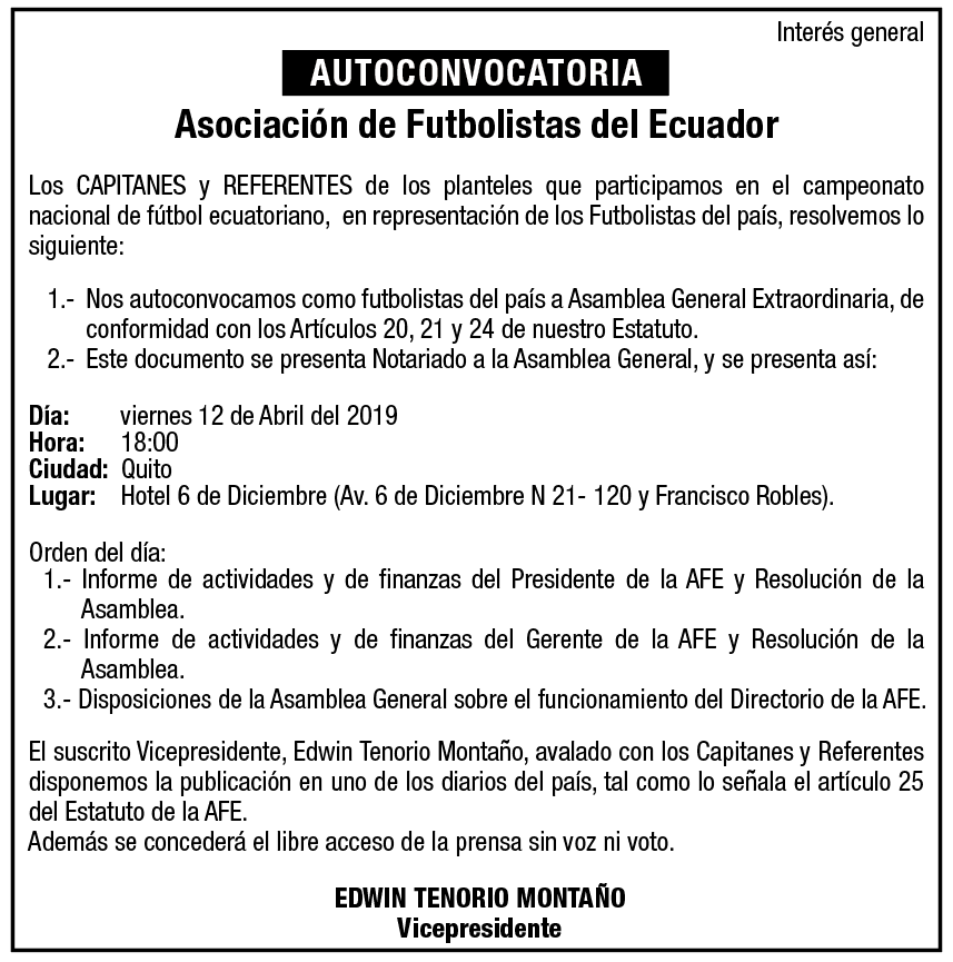 Los futbolistas ecuatorianos se autoconvocan!! <a href="/FIFProAmerica/">FIFPRO Sudamérica</a> <a href="/FIFPro/">FIFPRO</a>
