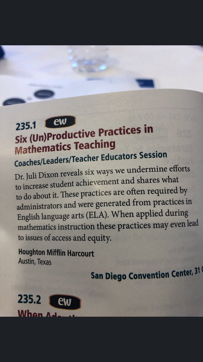 MathwithGowie's tweet photo. @thestrokeofluck Lots of great ideas from Dr. Dixon on productive mathematics classrooms - don’t be afraid to let things sit with students until they are ready to resolve them, especially errors. Encourage talking to hear what they know and don’t know yet. #NCTMSD2019 #HTSLearns https://t.co/ODhShXYdqU