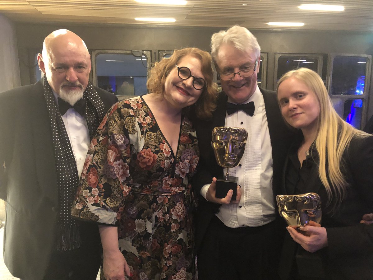 ‘ @MyChildGame from @sareptastudio  wins #BAFTAGameAwards for Game Beyond Entertainment and I get to hold the #BAFTA between the amazing winners from Norway. #winners
