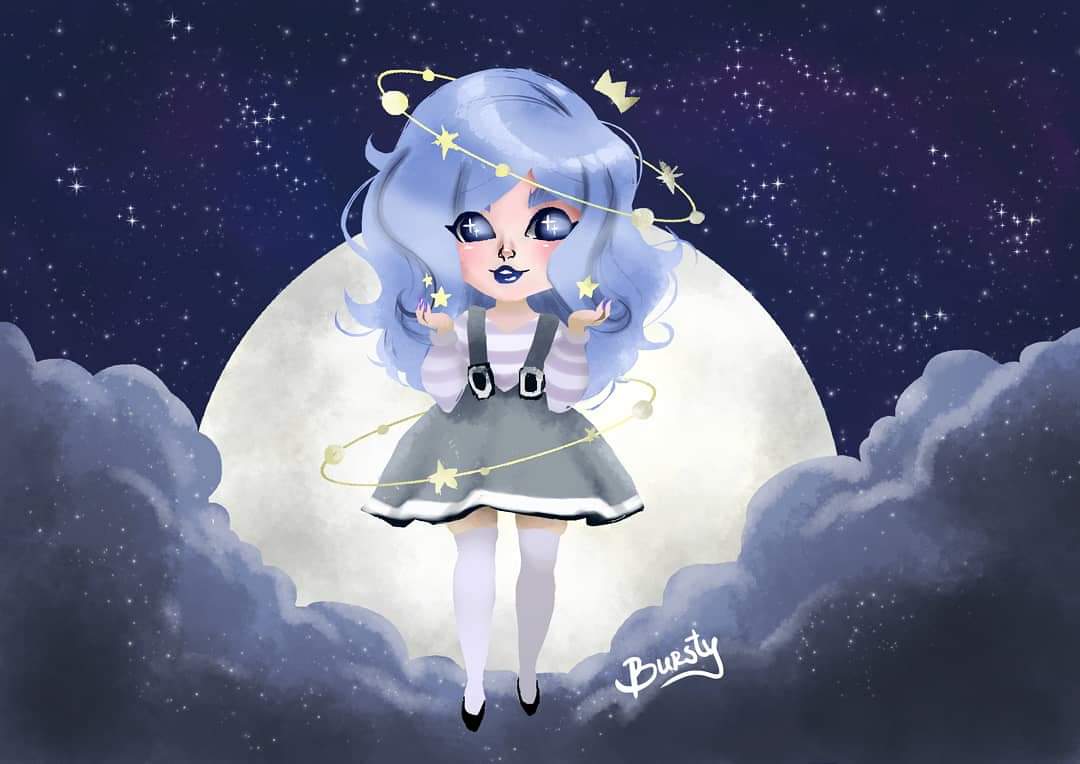 BurstyChan's tweet photo. #chibi #art #drawthisinyourstyle #moon #anime #kawaii #bluehair #crtez #drawing https://t.co/I3WiB4SmaV