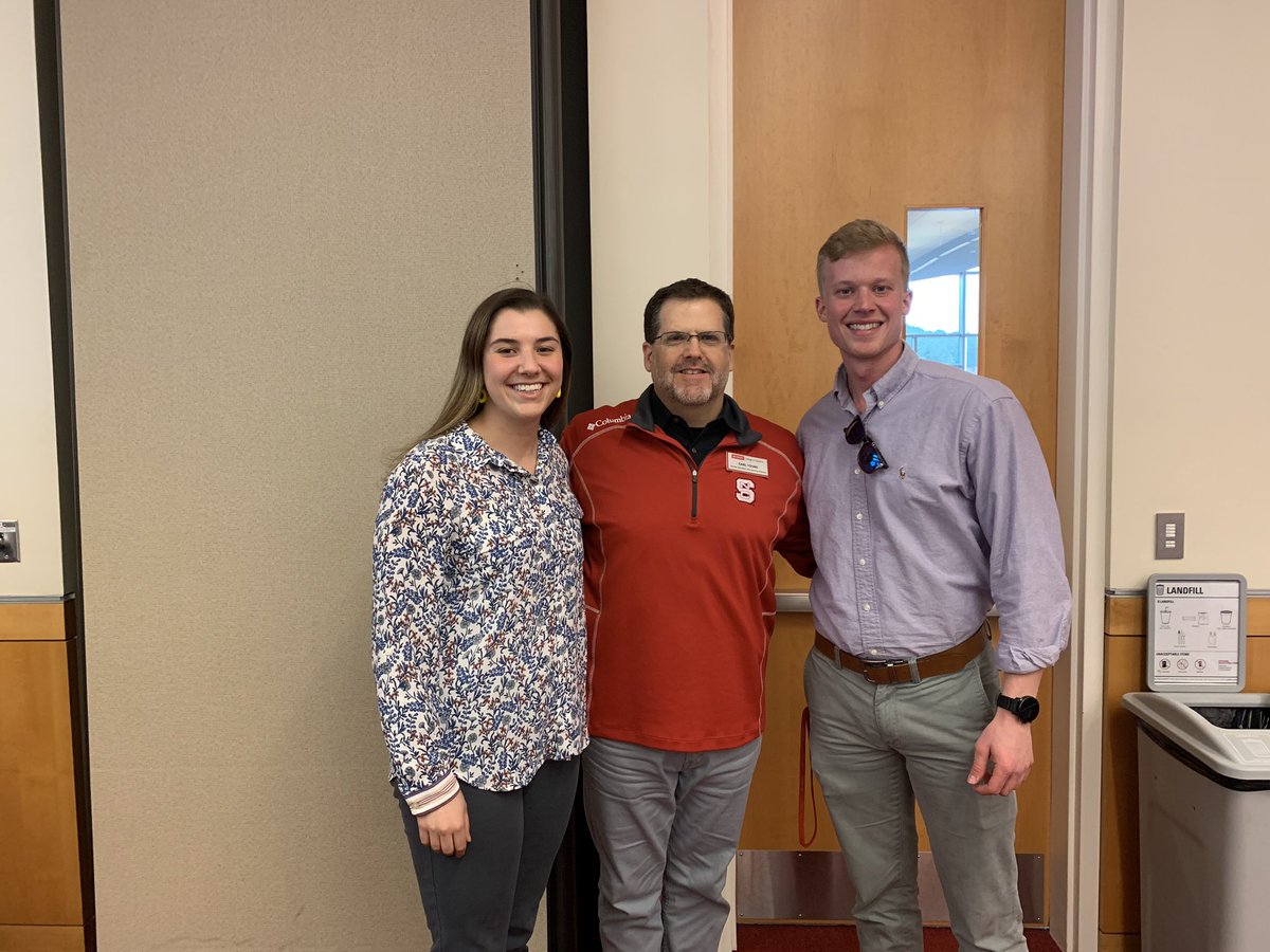 carl_young's tweet photo. So incredibly proud of all of our #MSLF18 seniors, but especially @cettaerric & @blevins_mr today! Both nominees for @NCStateCED Student Ed Councilโs Golden Apple Future Teacher Award! And, cheers to Cetta who won! #middleschoolrocks #ELA #SS #GoPack https://t.co/l2pI7xsRfC