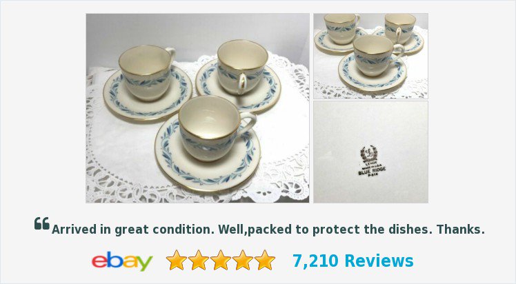 rosecottagewy's tweet photo. Blue Ridge By #lenox Pattern P316 3 Demitasse cup &amp; Saucer #dinnerware ##dinnerparty #party #dinnerware #wedding #anniversary #vegetarian #wine #london #brunch 
https://t.co/lDmKOpVZMn
(Tweeted via https://t.co/j8NvnKnmVm) https://t.co/5l0QQvURoh