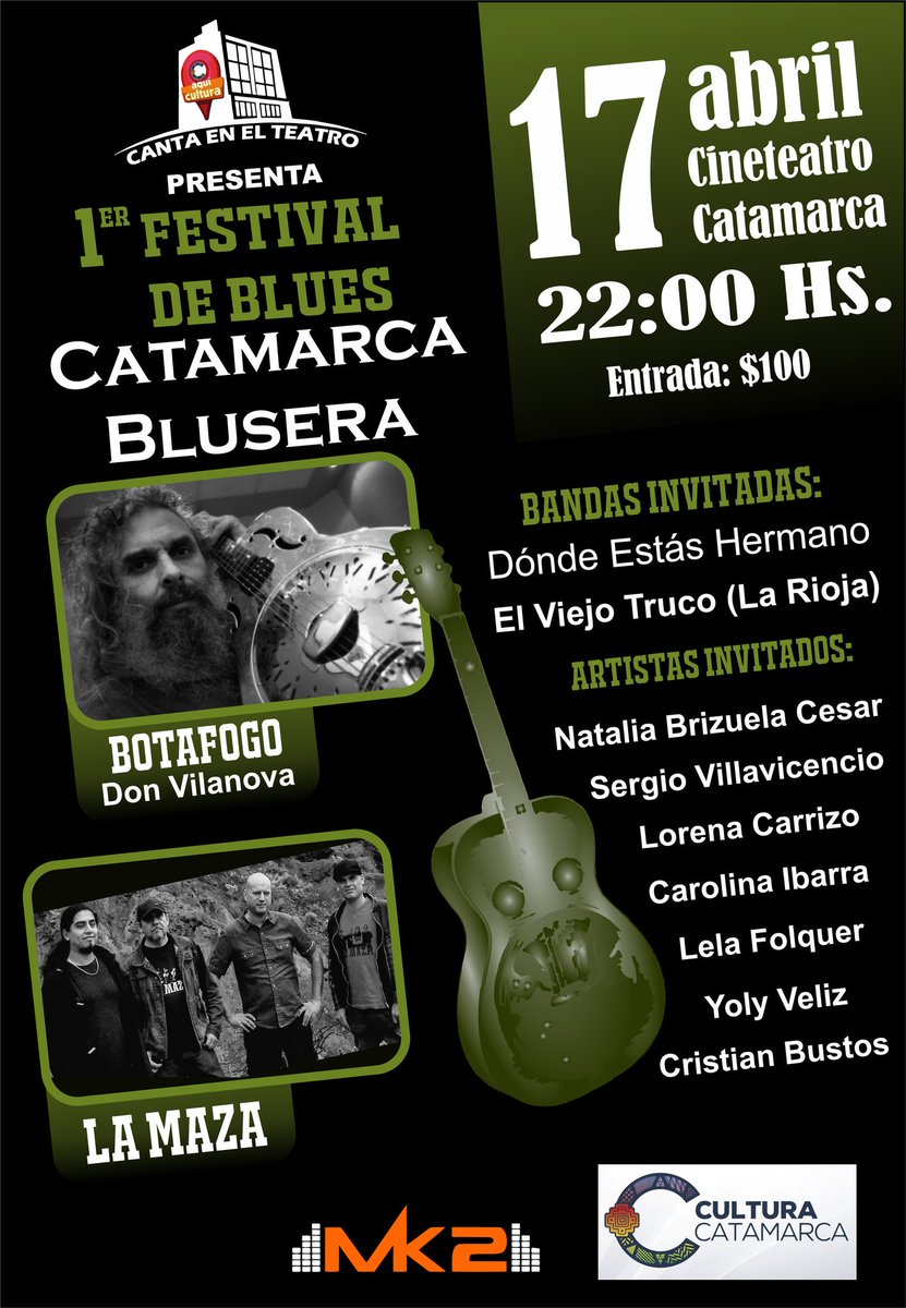 lamazarock's tweet photo. 1er Festival de Blues !!! #Catamarca  @elancasti @radiovalleviejo @ANDALGALAMEGA @radiokillerscba @RadioFuror @MalditoRokanrol  @josedpalazzo @cosquinrockfm @4alhilorock https://t.co/LFIZvIBIhG