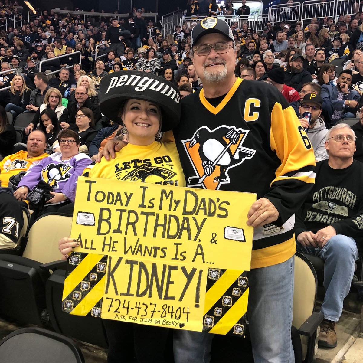 penguins's tweet photo. It's organ donation awareness night and we're hoping for a(nother) miracle. https://t.co/lUBQON37mb