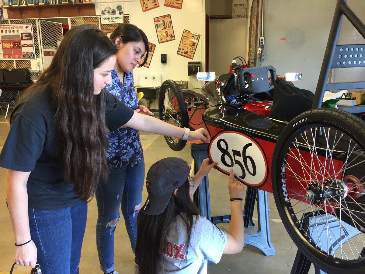 HHSMrGuajardo's tweet photo. Last day of preparation for our @Greenpower_USA race at @utrgv. We put on the decals and aligned the tires on our car, which we named CAR-dinal. The Kaizen Cardinals are ready to compete! @paul_tenison @HarlingenCISD @HarlingenHS @HHSEngineering1 https://t.co/pmq4tYRt3J