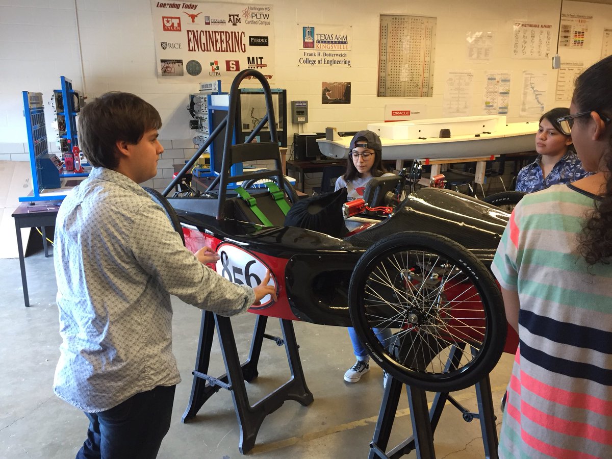 HHSMrGuajardo's tweet photo. Last day of preparation for our @Greenpower_USA race at @utrgv. We put on the decals and aligned the tires on our car, which we named CAR-dinal. The Kaizen Cardinals are ready to compete! @paul_tenison @HarlingenCISD @HarlingenHS @HHSEngineering1 https://t.co/pmq4tYRt3J