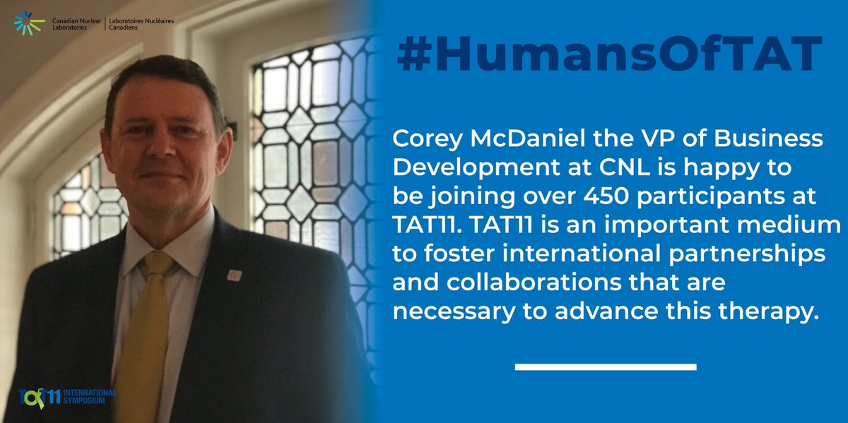 tat_11_2019's tweet photo. @CNL_LNC is partnering with @TRIUMFLab to produce an alpha emitter which could potentially save many lives @coreykmcdaniel speaks on the importance of such collaborations in the future of radiotherapies #TAT11 #HumansofTAT https://t.co/BvaS4yHoY4