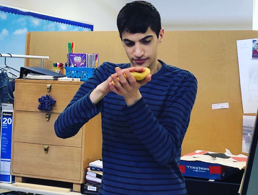 Me. Connoni teaching some of our students how to make pasta today!  We are all jealous. #studentswhocook #yumyum #hollistoninnovates #amilliondreams