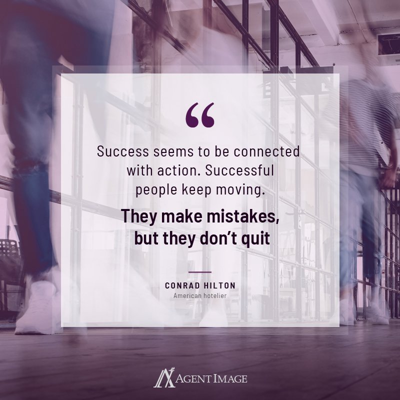 AgentImage's tweet image. Mistakes and failures are a normal part of your journey to success. Just remember to keep on moving and working towards your goal and the rest will follow!