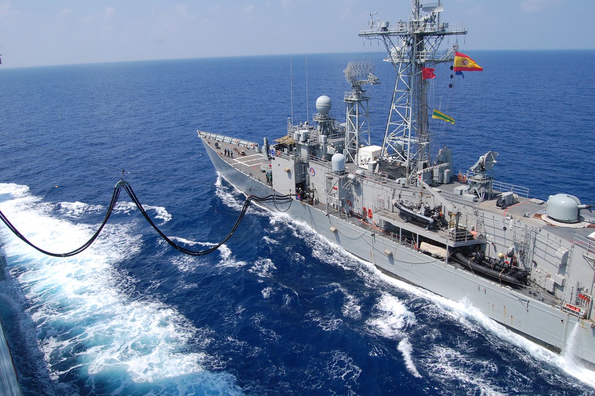 Proud to report how our FFS team and Canada’s RCN NRU sailors are professionally supporting Canada’s national interests! Yesterday our MV Asterix refuelled a Spanish ally!  Our European Allies in EU NAVFOR are conducting anti-piracy operations and we are enabling their mission!