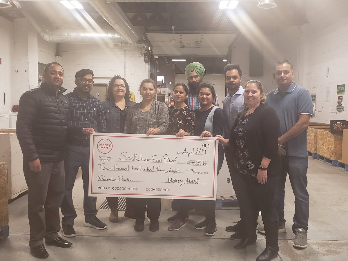 yxeFoodBank's tweet photo. What a great surprise! Thank you for your donation!
#sask #saskatoon #yxe #sfblc https://t.co/GfSKe7nSK6