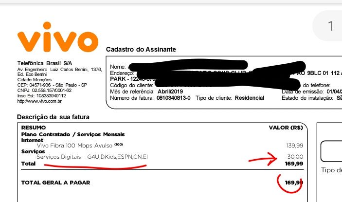 alsolive's tweet photo. E VIVO, pisadinha na bola de novo. Oq é isso na minha conta?  Esses R$30? A mais de "serviços" sei lá oq.  Eu contratei isso onde? https://t.co/Ohs9LDoHyY