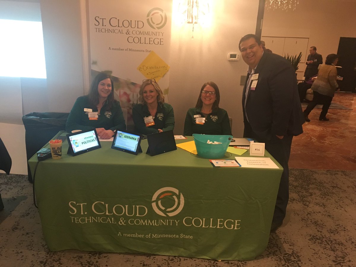 MinnStateEDT's tweet photo. .@SCTCC is here with their project “Orientacion, Janeera, or Orientation,” a previously funded innovation from #SharkTankOpen. @MinnStateEdu @MinnStateChd #MinnStateShark https://t.co/lZZbMoV5ue