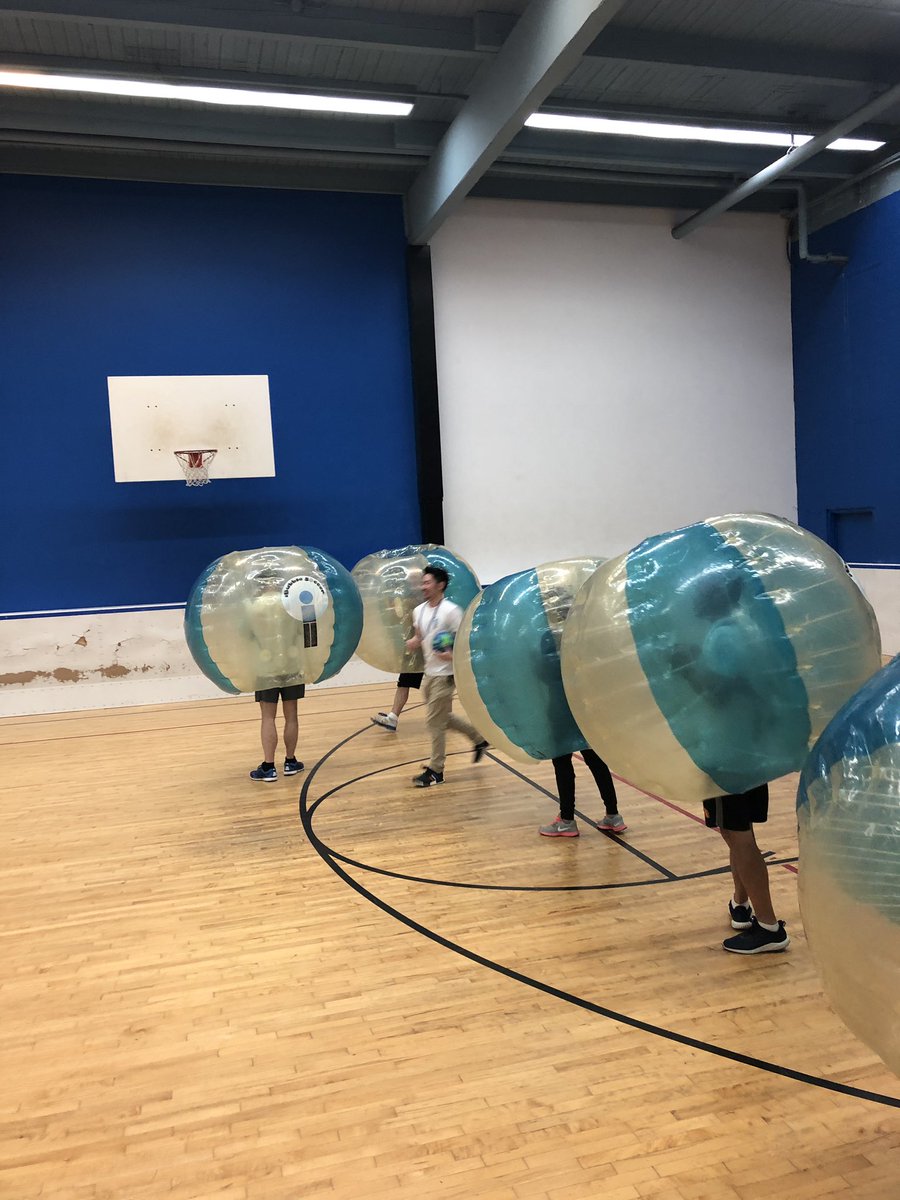 Work Hard Play Hard!!!    A great game of iBubble soccer with the Leadership Team in #vancentreBMO.   Some of us are going to be really sore tomorrow.   Thanks Boss <a href="/bmobonner/">Michael Bonner</a> for joining us for some fun!