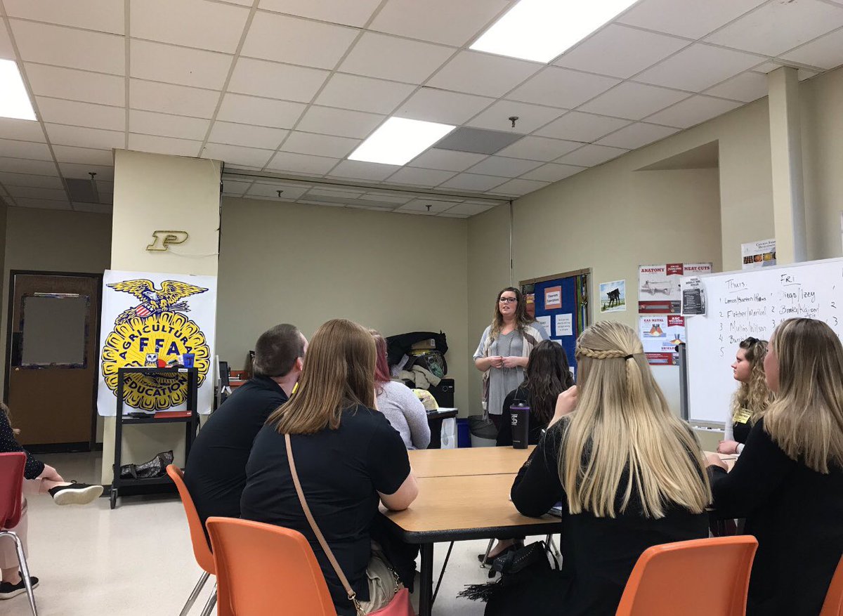 IAAEPurdue's tweet photo. YDAE 319 had the opportunity to tour the Seymour Ag program today! We learned a lot about the school’s diversity and brand new Ag-science &amp; research farm! #AgEd https://t.co/Kv7eeLlWNH