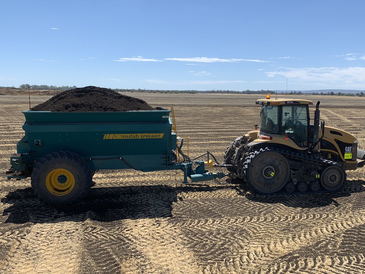 BrettStacey37's tweet photo. Great day for spreading compost today! Rehabilitation program in full swing for 2019! https://t.co/g3EVxZKP30