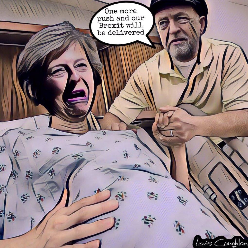 Robbo1992x's tweet photo. The darkness drops again; but now I know
That twenty centuries of stony sleep
Were vexed to nightmare by a rocking cradle,
And what rough beast, its hour come round at last,
Slouches towards Bethlehem to be born? #Brexit #BrexitBetrayal #MayCorbyn https://t.co/iFwhA5j4jU