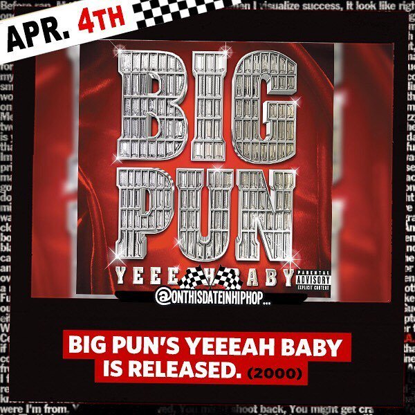 bleepthabastard's tweet photo. #OnThisDateInHipHop, #BigPun's 1st posthumous album #YeeeahBaby was released. Led by #ItsSoHard and #100%, #Pun's GOLD album would peak at #3 on the #2pac 200. #NoTypo https://t.co/AGOwwpTM7m https://t.co/bos4fXjxfJ