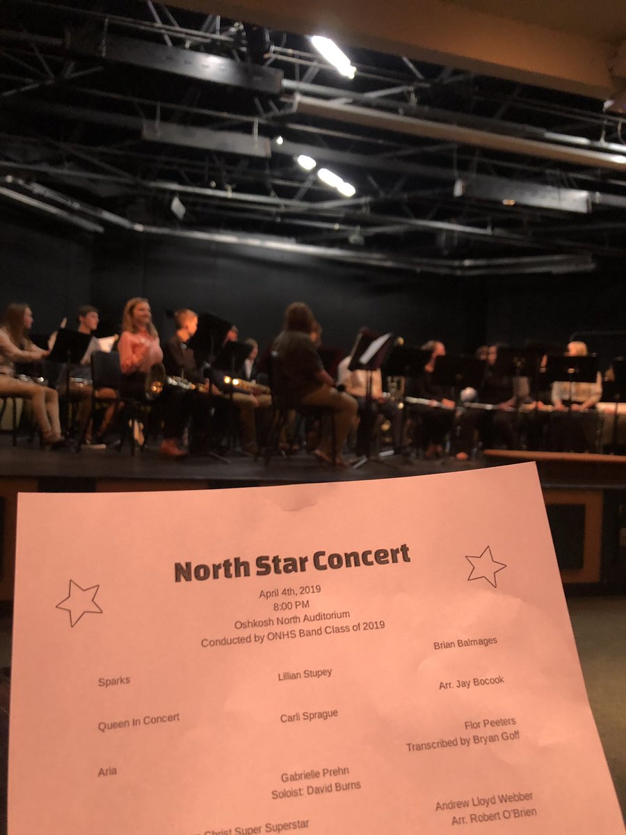 OYCMusic's tweet photo. @OshkoshNorthHS senior band concert tonight. https://t.co/rUodYNiR1s