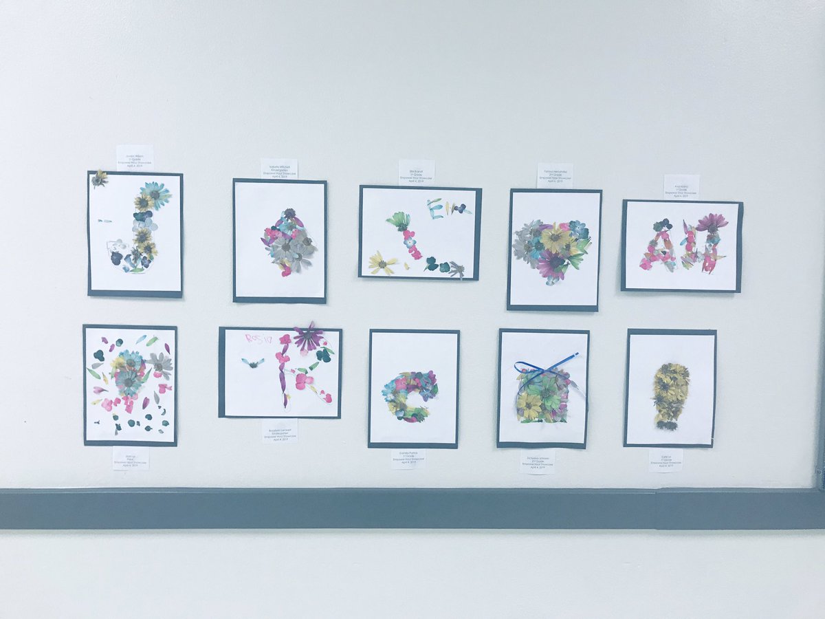 DeLong3rdgrade's tweet photo. Flower Art! 🌸🌼 Empower Hour Showcase was a success!! Loved getting to see these sweet kiddos create their masterpiece! They did amazing - drying out their own flowers and creating their own design! @_theschucrew @PLSamHouston #PLIgnitetheLight https://t.co/spXuTq7tKY