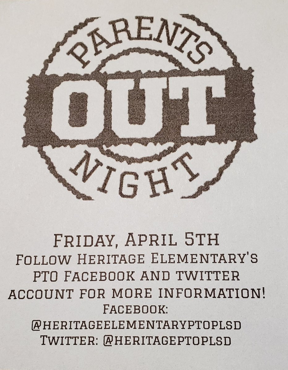 Don't forget: tomorrow night is our Parents Night Out at Combustion!