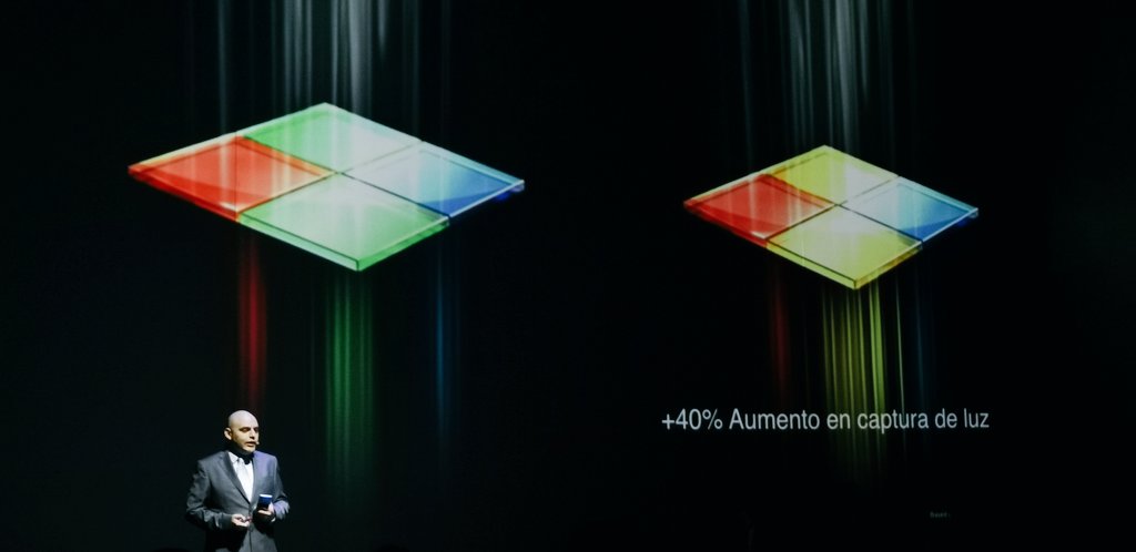Las claves de las cámaras del #HuaweiP30 Toda su innovación, tanto en multicámara, mejora en sensores (ahora amarillo en vez de verde para capturar más luz) y la combinación con #InteligenciaArtificial lo hacen único en fotografía e identificación de tomas #ReescribeLasReglas