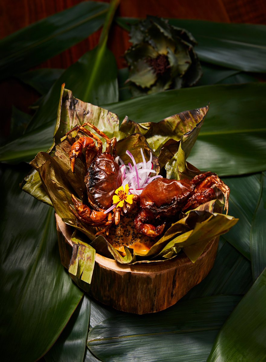 diegooka's tweet image. QUINOA TAMAL soft she'll crab chicharrón, ají amarillo sauce, spicy criolla salad, cooked in banana leaves. #NewMenu April 24th @lamarmiami / 📸 @PisarriPhoto @gaston_acurio @MO_MIAMI