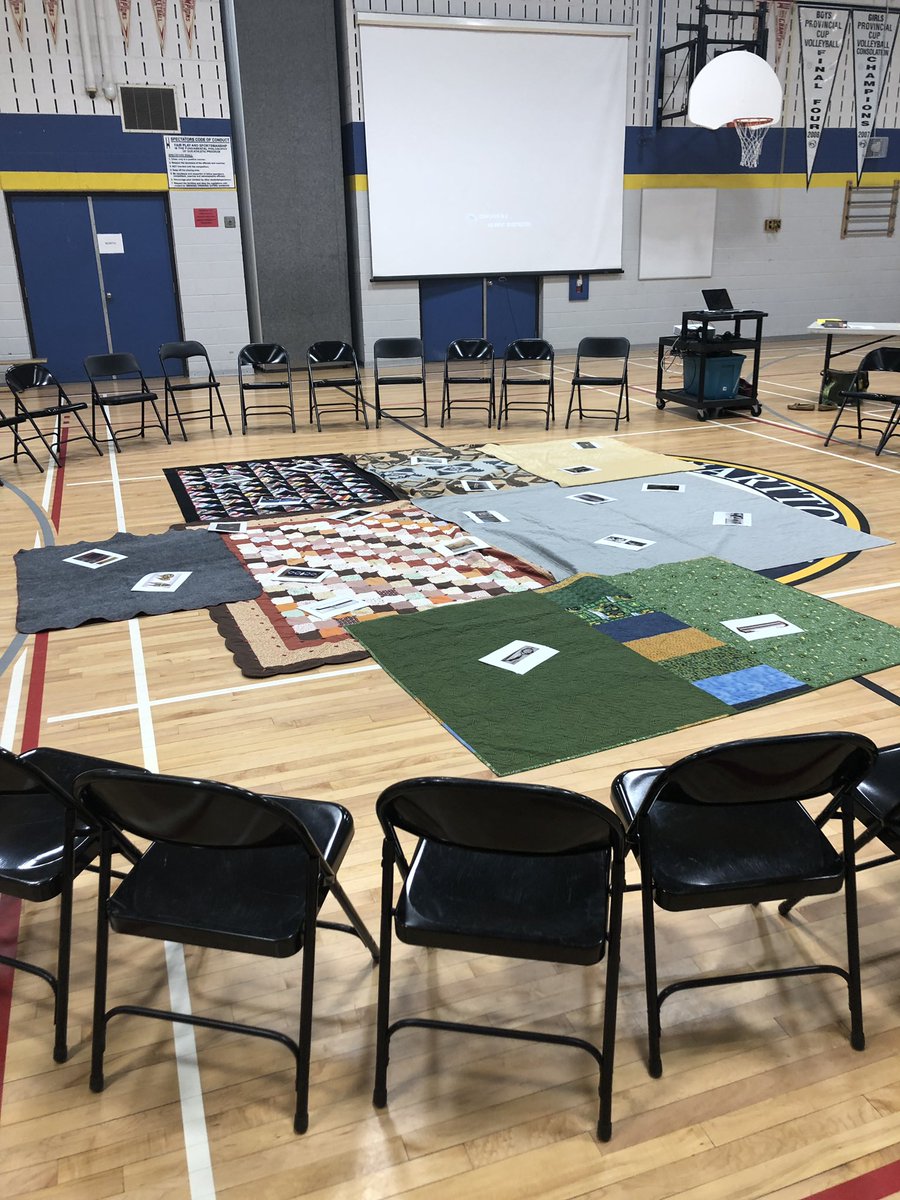mrs_mceachern's tweet photo. Got to facilitate the Blanket Exercise for the @stewarttownps parent community @HaltonDSB  Fantastic evening as many begin their journey towards #Reconciliation as they learn the #truth of our past. Thank you to @HDSBEquity Tammy Hardwick for joining us https://t.co/KoCi5Sd1n3