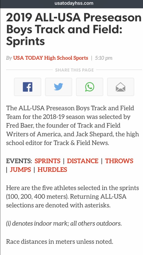 jblack629's tweet image. Go #SquirrelNation Congratulations!!
@SeanBurrell3                                 Top 5 High School Sprinters usatodayhss.com/2019/2019-all-…