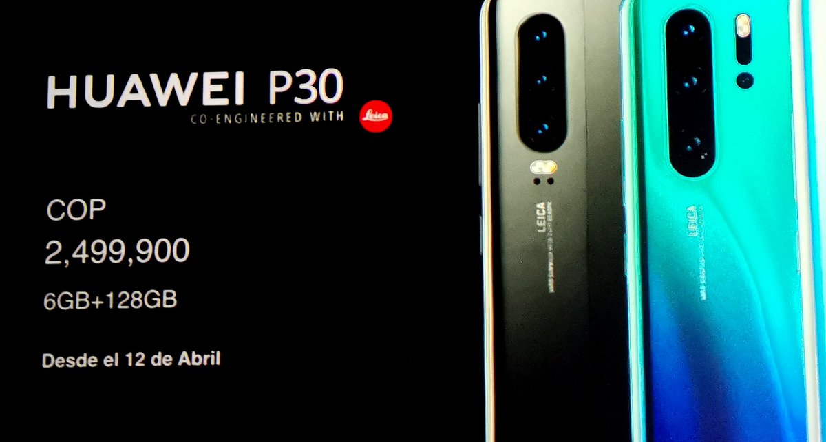 Estos son los precios del #HuaweiP30 en Colombia: el Lite (3 cámaras) $1'200.000 y los otros costarán esto:

Ya en preventa en <a href="/ClaroColombia/">Claro Colombia</a>
tienda.claro.com.co