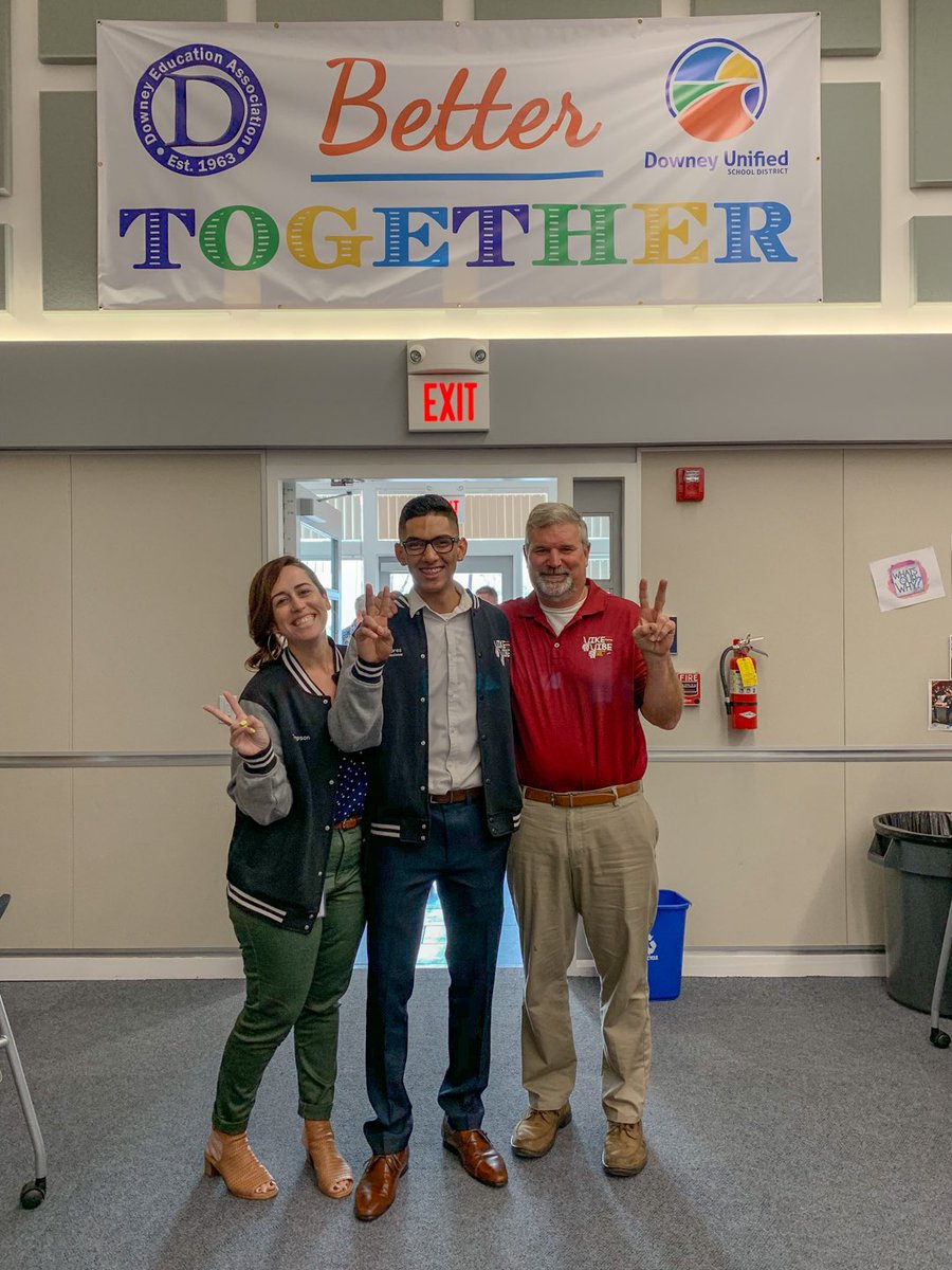 It was an honor speaking at today’s district meeting being able to share my story of growing at Downey High School.
#vikevibe #firstgen #dusd