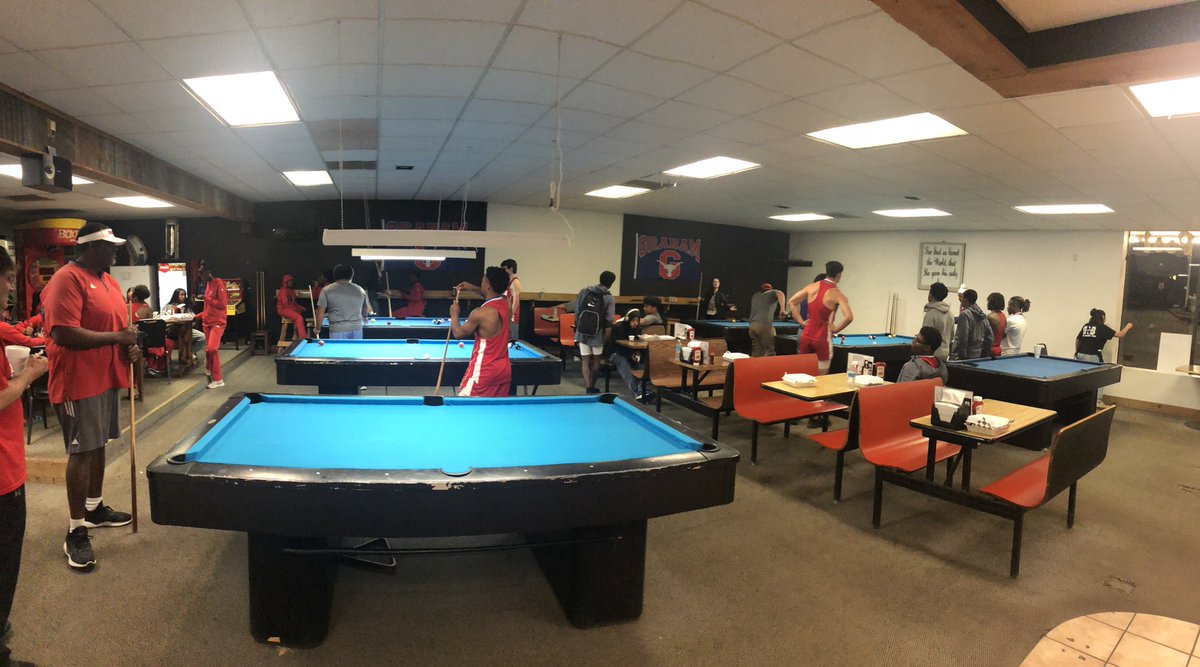 Stop in at Burgers and Billiards after a successful day at the District Track