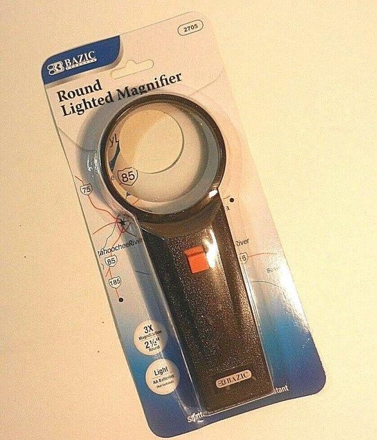 Bazic Lighted Magnifier 3X Round 2.5' Shatterproof Scratch Resistant Lens NEW 

check it out => rover.ebay.com/rover/0/0/0?mp…

#tools #craftingtools #ebayROCteam #giftideas #retweet