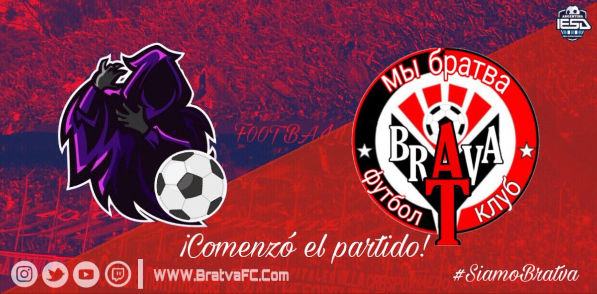 BratvaFC's tweet photo. ¡Comenzó el partido! Seguí la transmisión en vivo por nuestro canal de YouTube: https://t.co/3vUqn38HRZ.
#SiamoBratva #EstoEsBratva https://t.co/lJBxq7YLI4