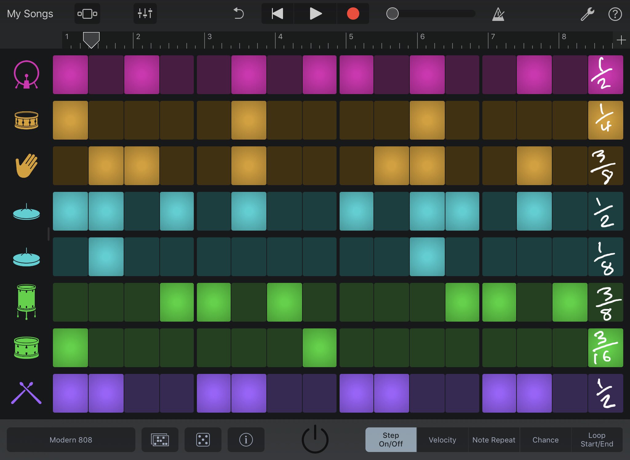 Jamie Speakman on Twitter: "Extending @mrpielee 's fantastic GarageBand fractions idea using the Beat Sequencer. After making their beats, students used to the simplified fractions on each of the tracks