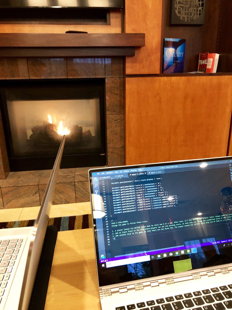 RondaCodes's tweet image. Just finished working and now back at the hotel putting in some mental work with a JavaScript coding challenge. r1d3! #WorkLifeBalance #femalecoder #100DaysOfCode