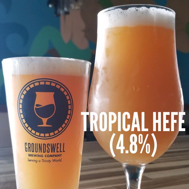 Tropical Hefe is back. Warmer weather is sure to follow. On tap in all three locations. #santee #grantville #chulavista