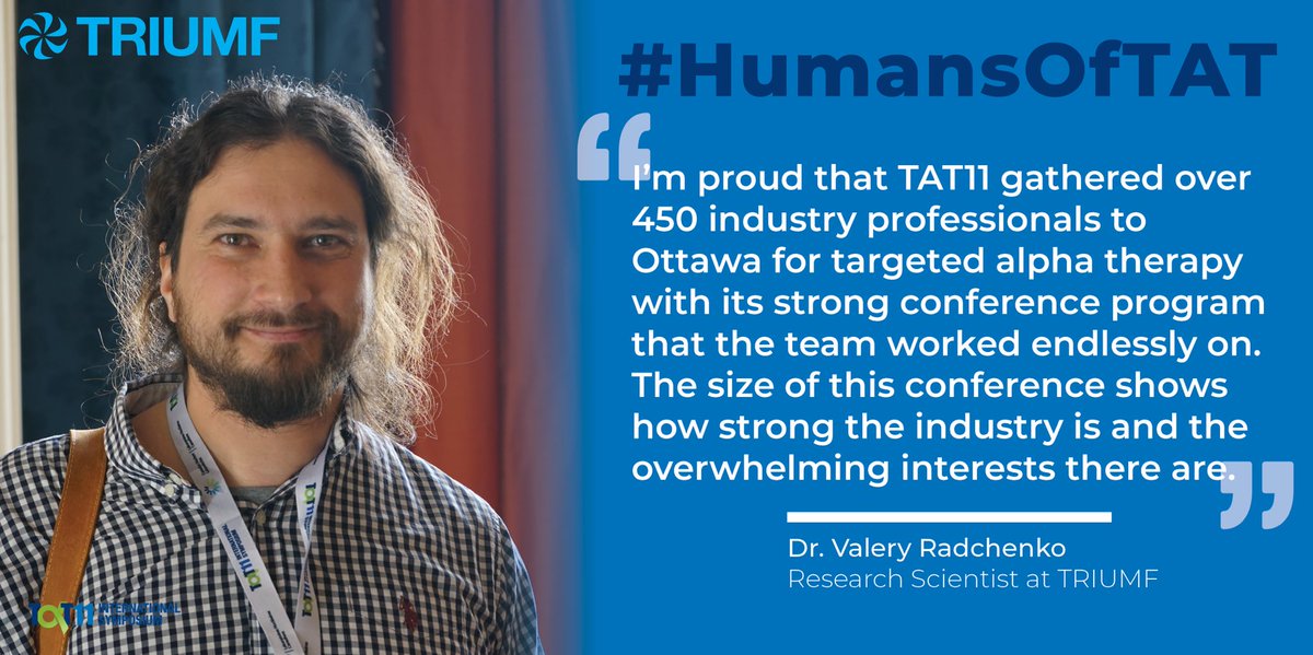 tat_11_2019's tweet photo. Dr. Radchenko works as a Research Scientist at @TRIUMFLab he is involved in the project to produce actinium 225 for #targetedalphatherapies #TAT11 #HumansOfTAT https://t.co/OOw5YyDvAu