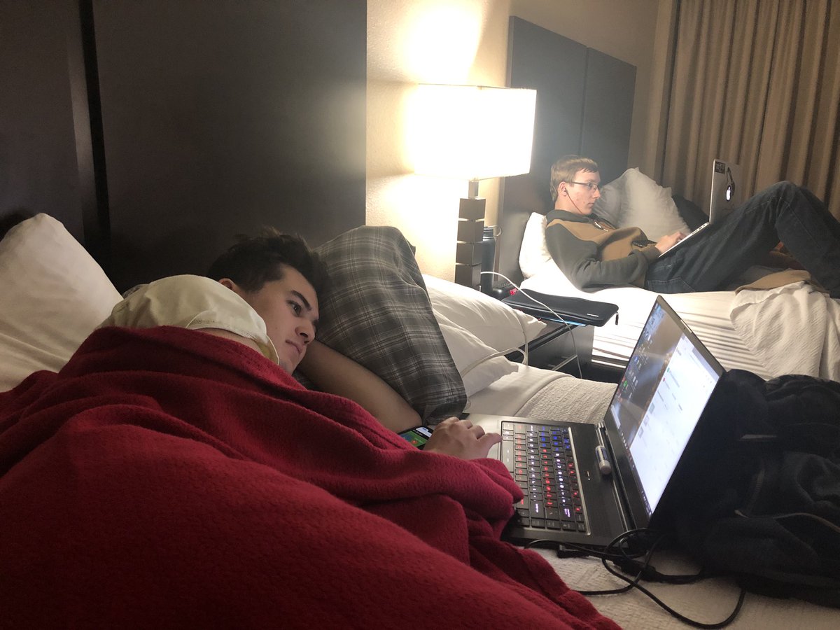 LubbockISDTV's tweet photo. We made it Corpus Christi for #TXLSC19. Having a little study hall tonight to finish homework and make sure we are prepared for contests tonight! https://t.co/pfG22K0zod