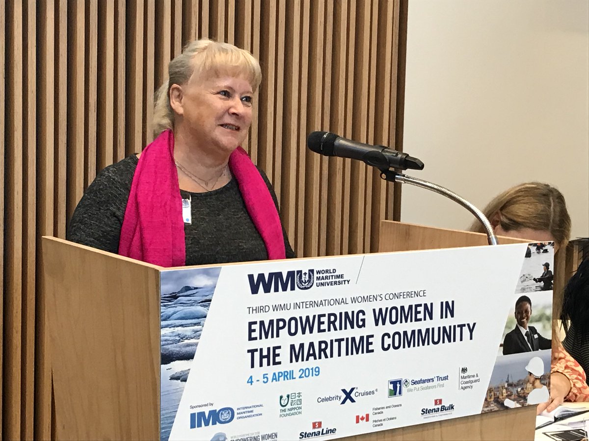 "The mantle of equality cannot be carried by women alone," said Birgit Sølling Olsen, 2018 recipient of the International Maritime Prize and former Deputy Director-General of @DMA_SFS "If not now, when? If not you, who?" #MaritimeWomen2019