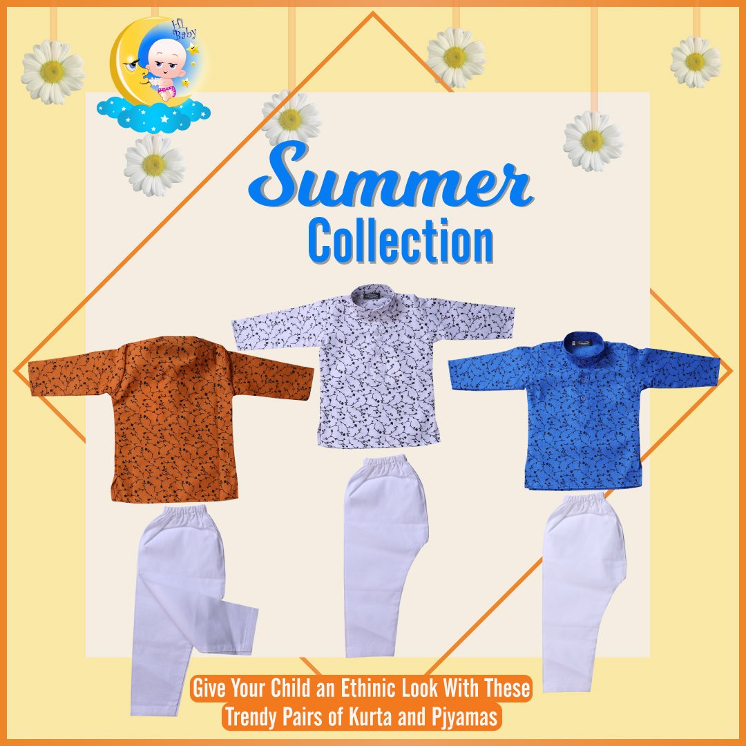 hibabyindia's tweet photo. Give Your Child an Ethinic Look With These Trendy Pairs Of Kurta &amp; Pyjamas available Hi Baby India. #ethinic #summer #summercollection #kurta #Pyjamas 
 Order Now:- https://t.co/VSxBS5eiLB
 For Product Query Call:- 844-8444-913 Toll Free https://t.co/6heY4Pub9m