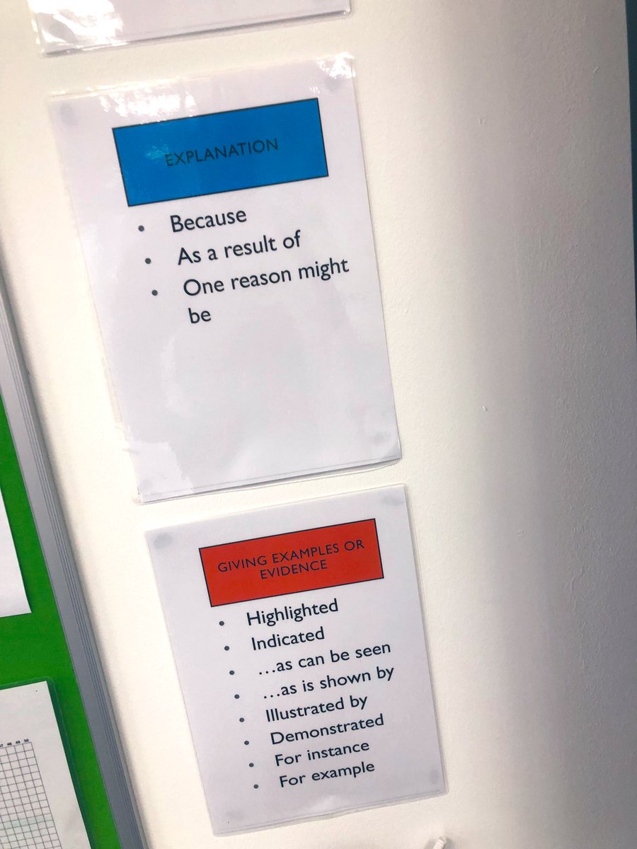 TeacherToolkit's tweet photo. Great scaffolding resources in this classroom 👏🏻  A simple way to support students with sentence structure. 

#Language #Literacy https://t.co/gMWUsByknv