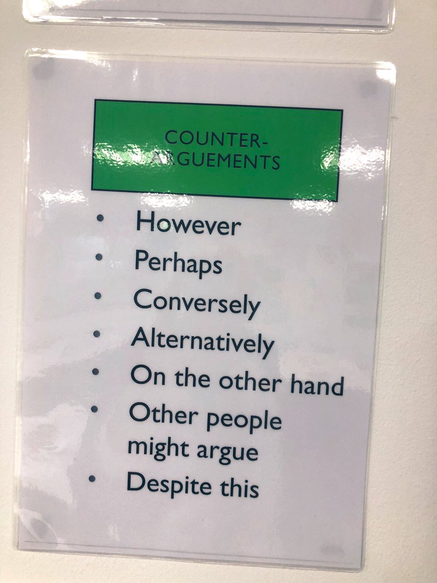 TeacherToolkit's tweet photo. Great scaffolding resources in this classroom 👏🏻  A simple way to support students with sentence structure. 

#Language #Literacy https://t.co/gMWUsByknv