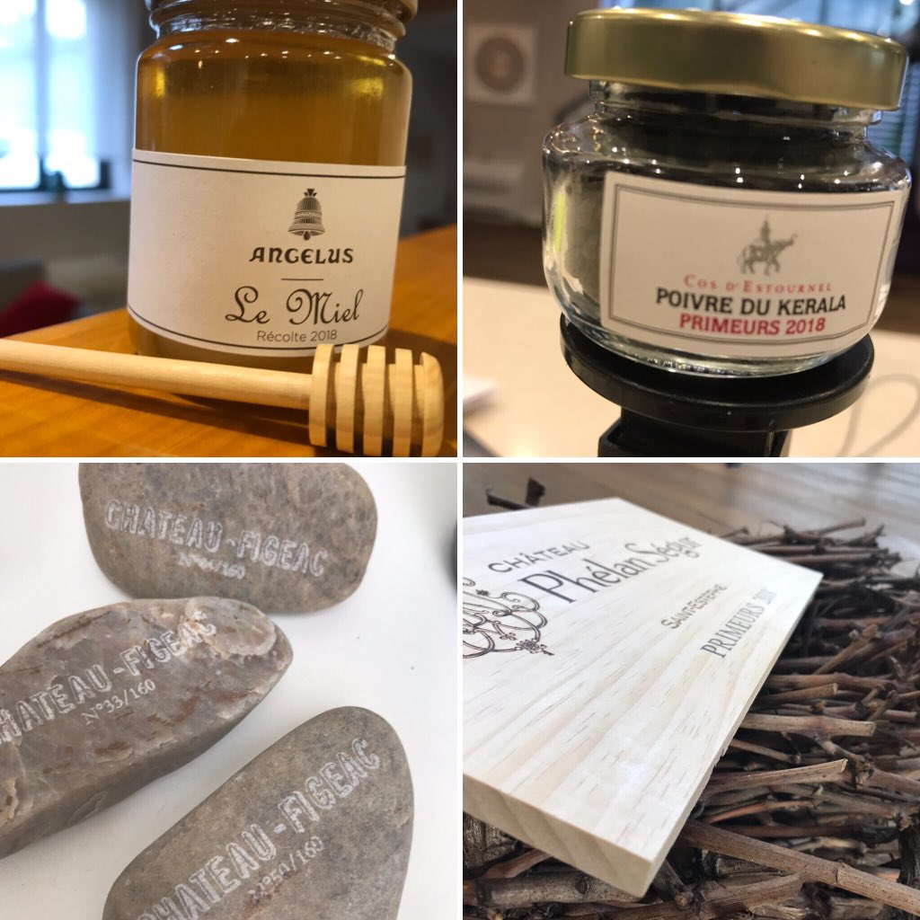 Hope these count as small enough not to compromise any integrity... peppercorns, honey, sarments &amp;, um, a stone. #goinghomepresents #ep2018