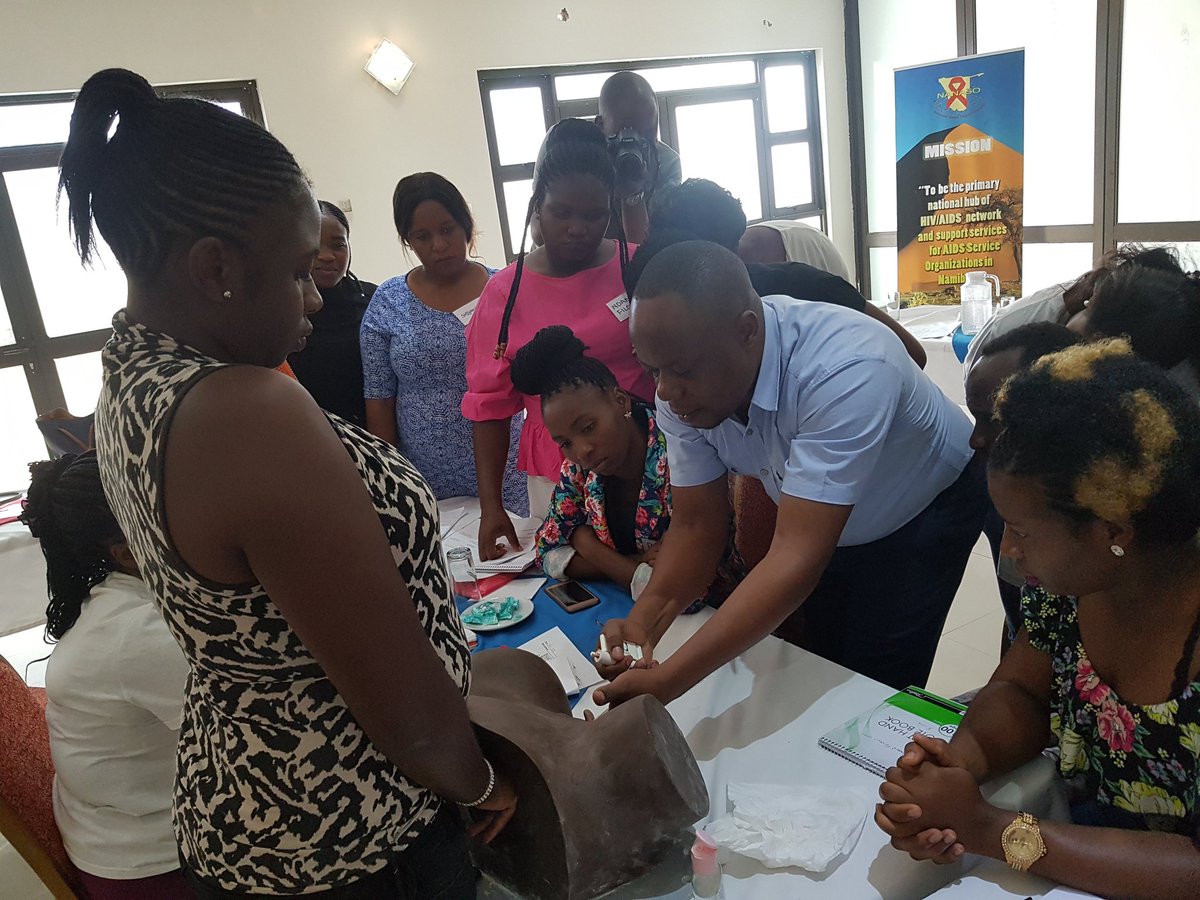 Its been #whwweek.We honour our health workers. Updating their Basic Emergency Obstetric &amp; Newborn care(BEmONC) skills. Life saving skills!Session led by Dr.Luboya.Afterwards months of continuous mentorship @ facility level.#CPD #healthworkerscount #HealthForAll #Namibia
