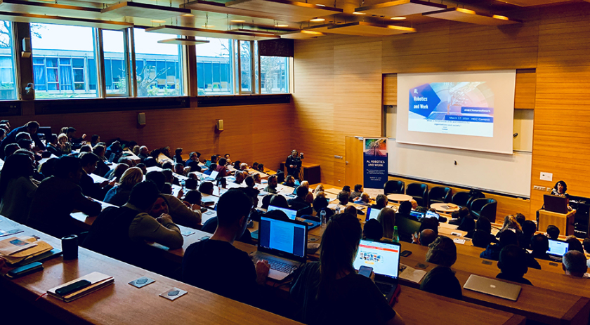 HECParisSnO's tweet photo. "The challenge is to attract the best non-profit organizations that are using #AI and #robotic technology to serve broader social goals" Mitali Banerjee #HECProf at the #HECfutureofwork #snocenter annual conference https://t.co/Iyt37QNcqU https://t.co/NXphPMaeXm