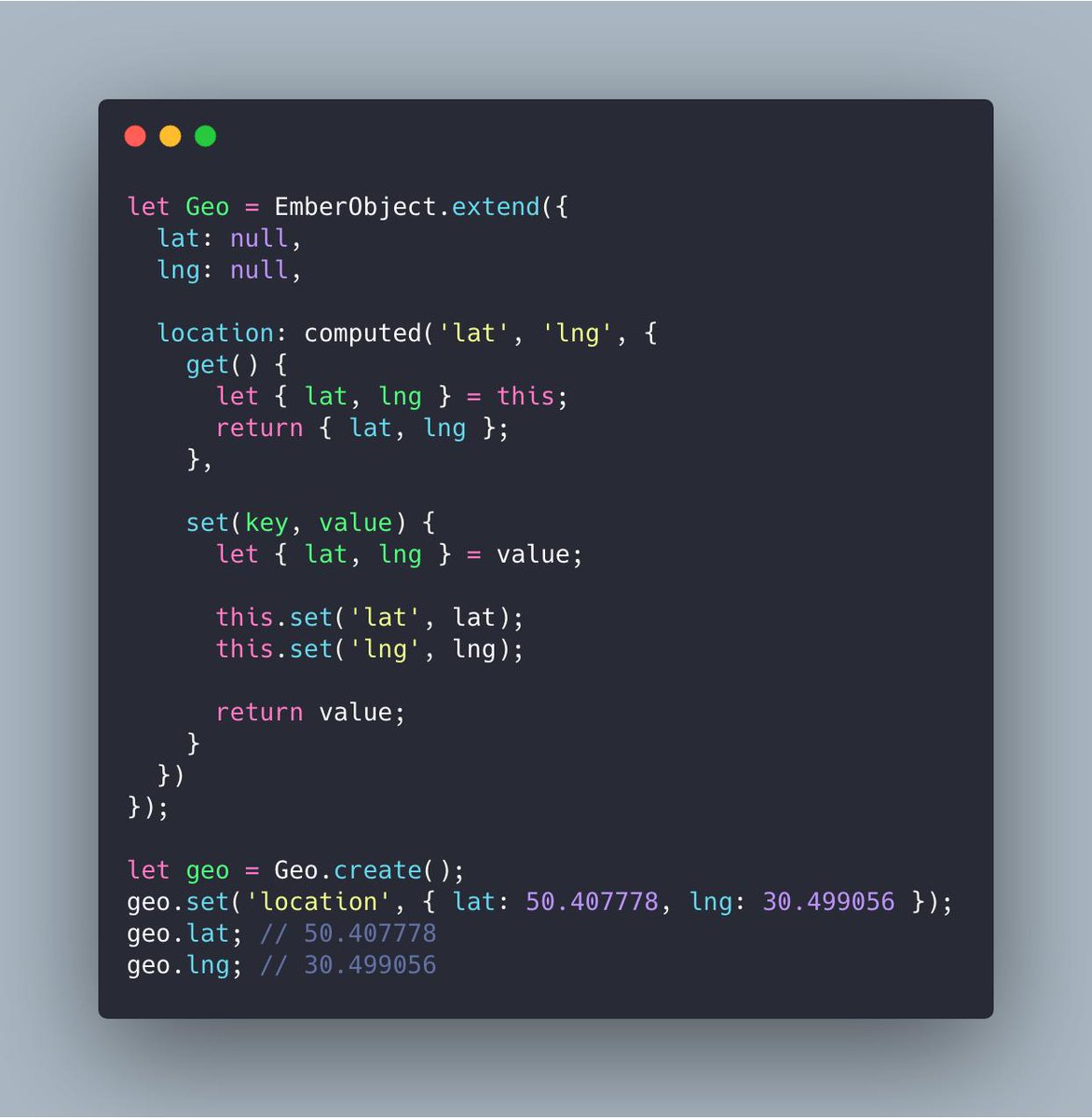 Get/Set computed properties #emberjs
